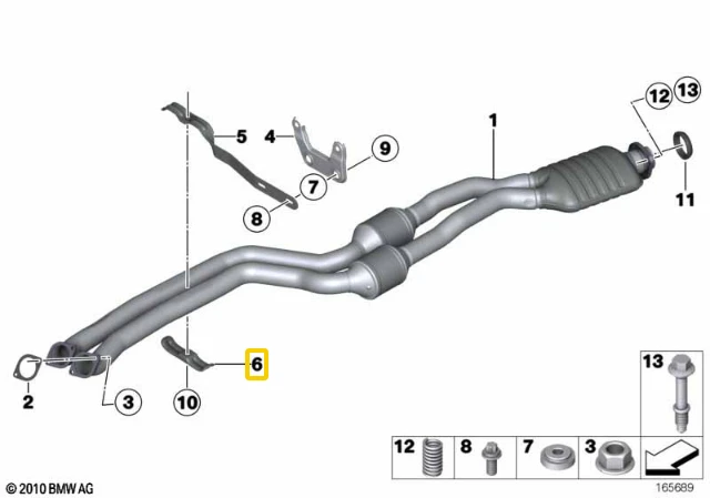 Bmw Išmetimo Šarnyras E82 E88 E90 E91 E92 E93 X1 Originalus 18207553607