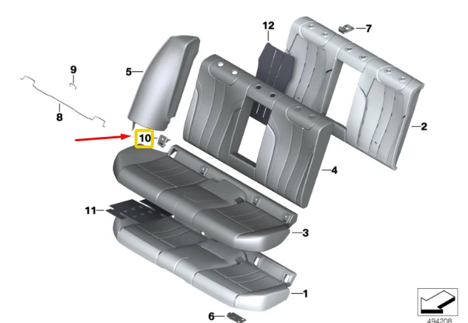 Bmw Isofix Dangtelis 5 G30 2015 2019 Originalus 52207458924