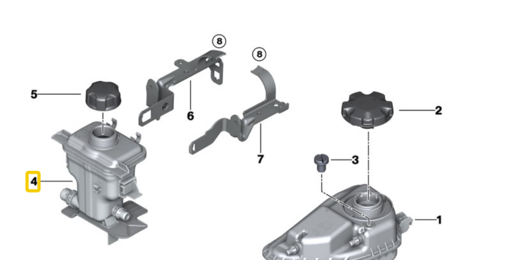 BMW Išplėtimo Talpas G30 G11 G12 G14 G15 Originalus 17138610658