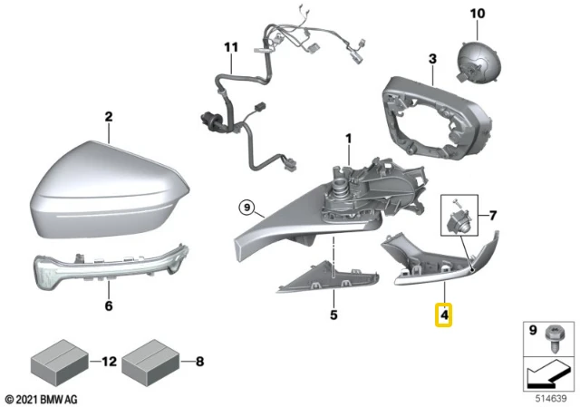 Bmw Ix I20 06 2020 02 2025 Kairysis Apatinis Korpusas Originalus 51169448661