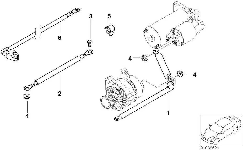 Bmw Įžeminimo Kabelis 1 E81 E87 E90 E91 X1 E84 Originalus 12427795485