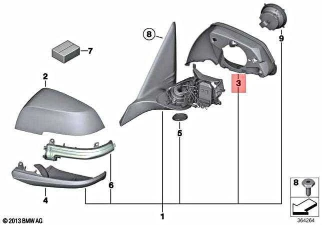 BMW Juodas Kairysis Atraminis Žiedas F20 F21 F30 F31 Originalus 51167302409