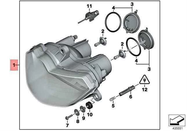 Bmw K1200 R Sport K1300 R Žibintai 2005 2007 Originalus 63127713390
