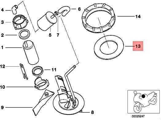 BMW K1200 RS K1200 LT K1200 GT Gasket Originalus 16142347285