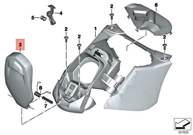 BMW K18 užpildymo sklendė originali 46637725169