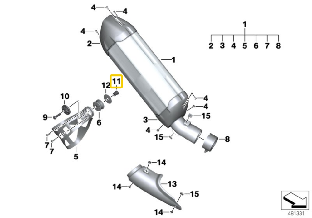 BMW K21 K22 K23 K32 K33 K46 K50 K51 K52 K53 K54 K67 tarpinė originali 18517708081