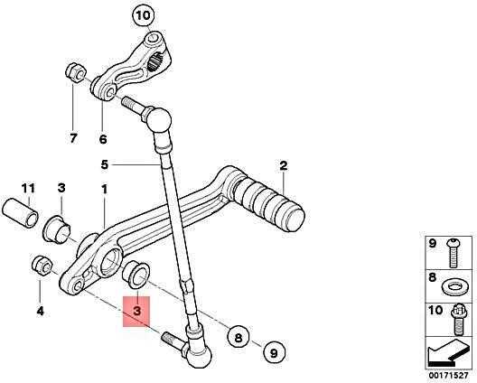 BMW K40 K43 K44 0597 0594 0595 0591 Įvorė 23417691702 Originali
