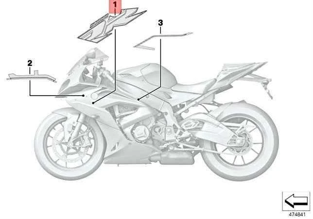 Bmw K46 S 1000 Rr Kairės Raidės Originalus 51148526075