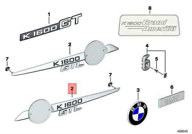 BMW K48 užrašas kairėje pusėje originalus 51148545115