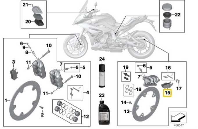 BMW K49 0D13 0D23 0D33 0D43 galinės stabdžių trinkelės originalios 34218556442