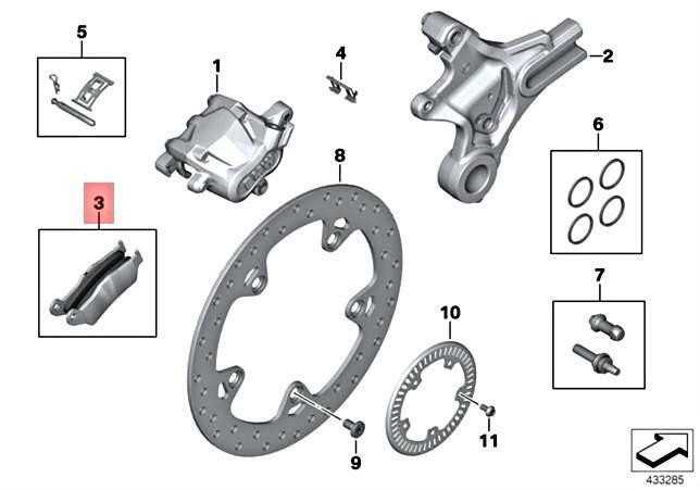 BMW K49 0D13 0D23 0D33 0D43 galinės stabdžių trinkelės originalios 34218556442