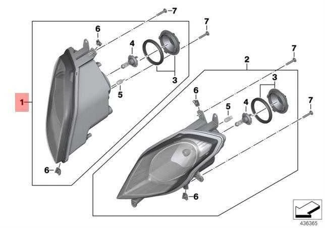 BMW K49 artimųjų šviesų priekinis žibintas 63128549850 originalus