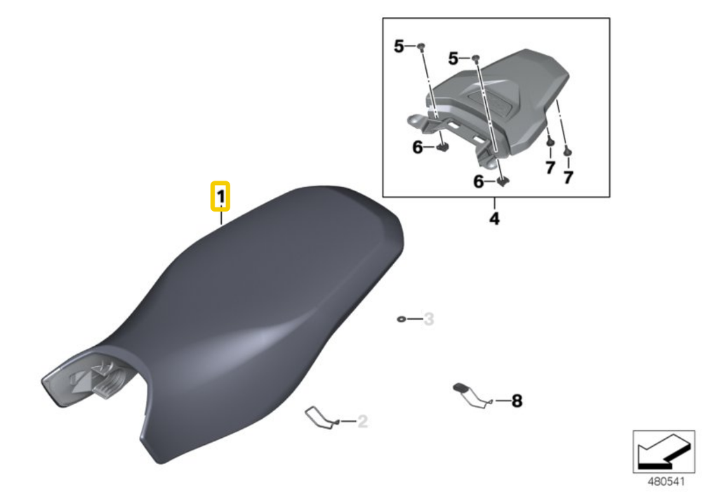 Bmw Ralio Sėdynė Žema R 1200 GS R 1250 GS Originalus 52538404227