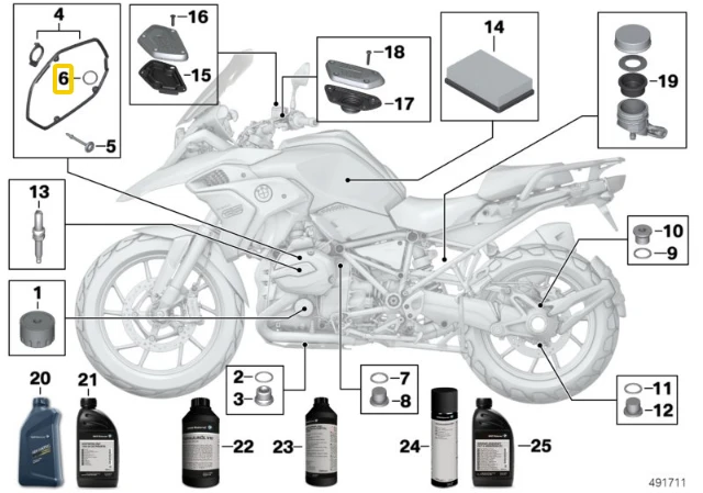 BMW K51 alyvos įpylimo dangtelio sandarinimo tarpiklis O-Ring Original 07119904950