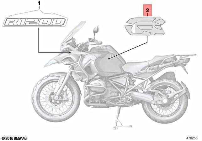 BMW K51 R 1200 GS Adv R 1250 GS Adv Raidės dešinė Originalus 51148405058