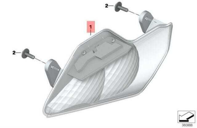 BMW K52 LED posūkio kampinis žibintas priekinis dešinysis originalus 63138541626