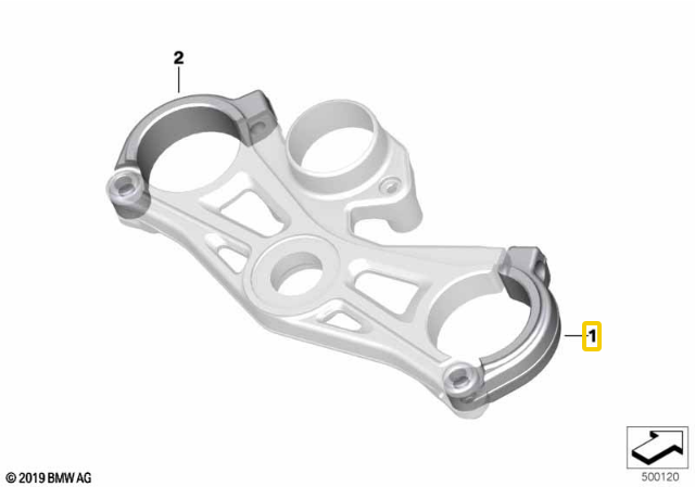 BMW K67 S 1000 RR K66 M 1000 RR Rankeno Stiklo Klemas Dešinė Originalus 31428388984