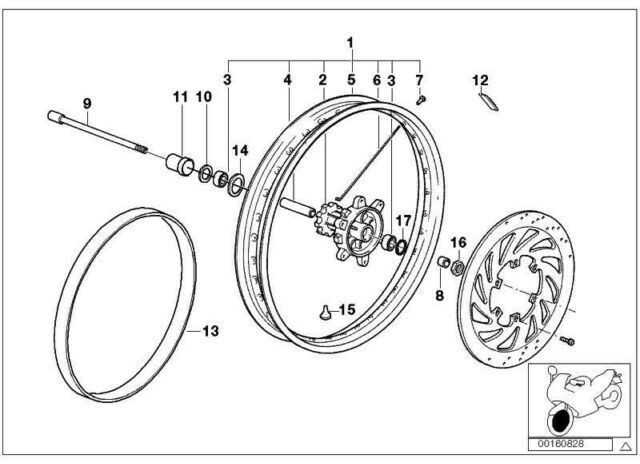 BMW Priekinė Plaukiojanti Ašis K70 F700GS K72 F650GS Originalus 36317705569