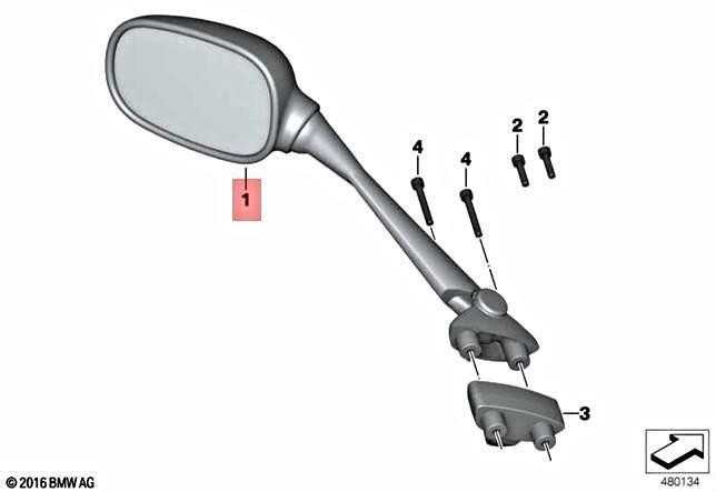 BMW K71 F 800 S F 800 ST Veidrodis Kairysis Originalus 51168528631