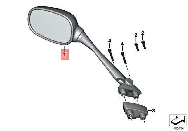 BMW K71 F800S F800ST Veidrodis Desinis Originalus 51168528632