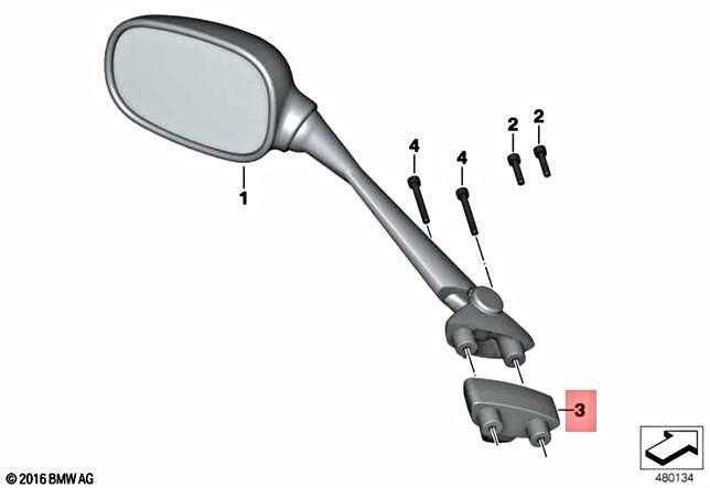 BMW K71 kairiojo veidrodžio adapteris Originalus 51168535221