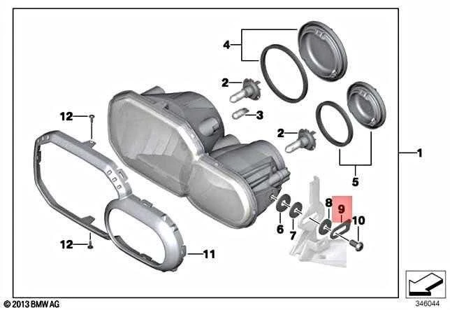 BMW K73 F 800 R 0215 0227 0224 originalus ploviklis 63127717283