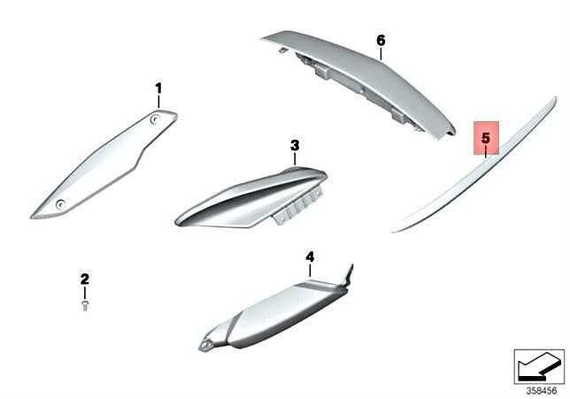 Bmw Kairysis Chrome Strip Deklas R 1200 Rt R 1250 Rt Originalus 51148545123