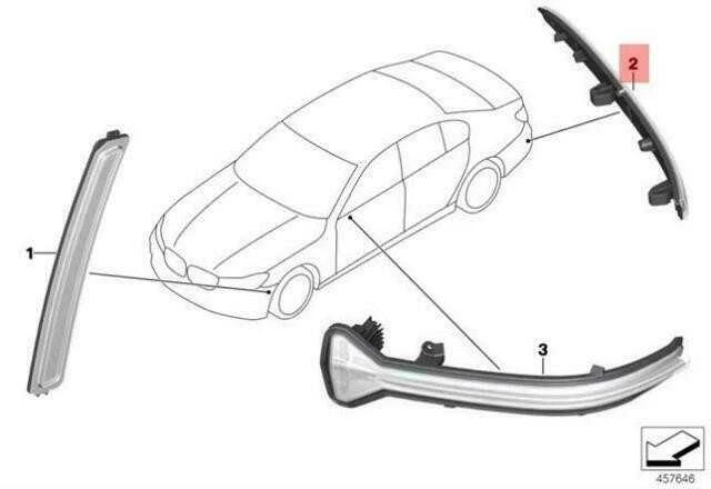 Bmw Kairysis Galinis Atspindys G11 G12 63147342949