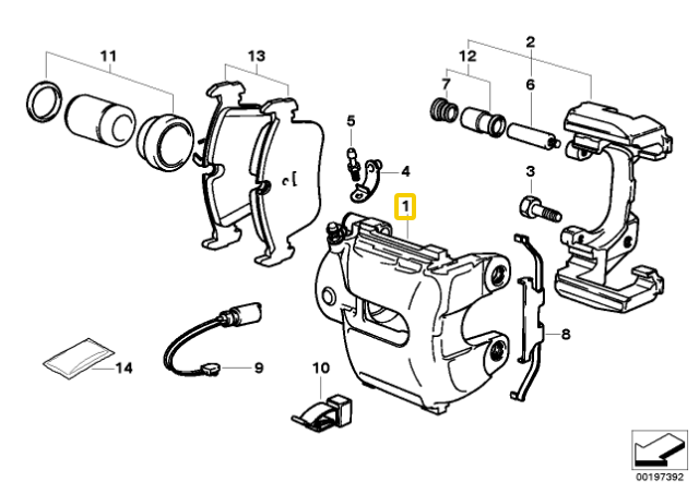 BMW Kairysis Priekinis Stabdzių Kaliperis Originalus 34116758113