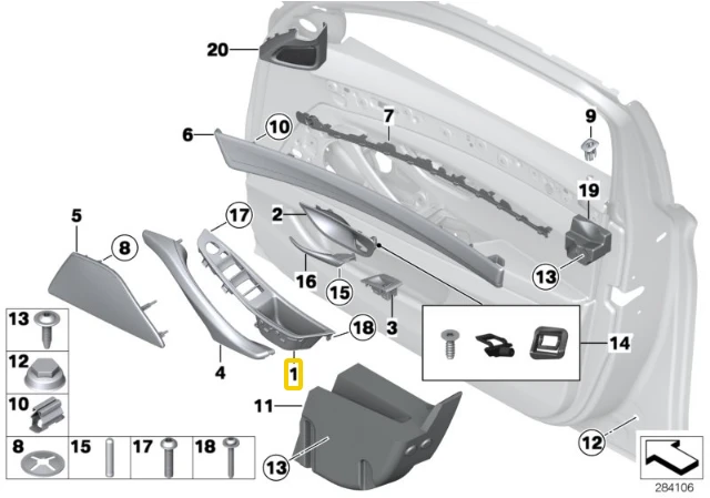 BMW Kairysis Rankenas 51417225867