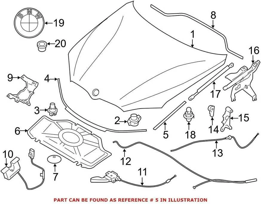 BMW kapoto sandariklis priekinis dešinysis 51767294512 originalus