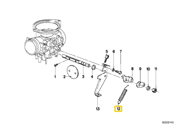Bmw Karbiuratoriaus Tempimo Svirtis Originalus 13111335606