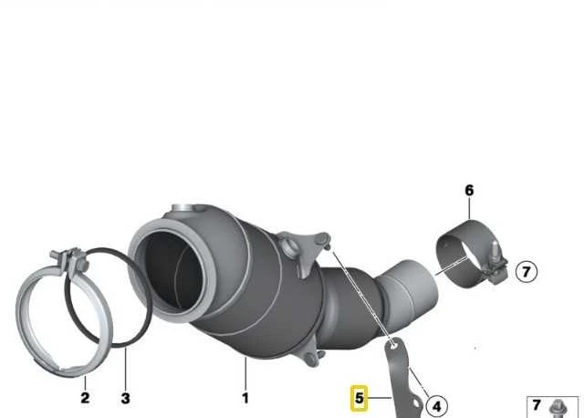 Bmw Katalizinio Konverterio Laikiklis Prie Variklio F20 F21 F30 Originalus 18307606137