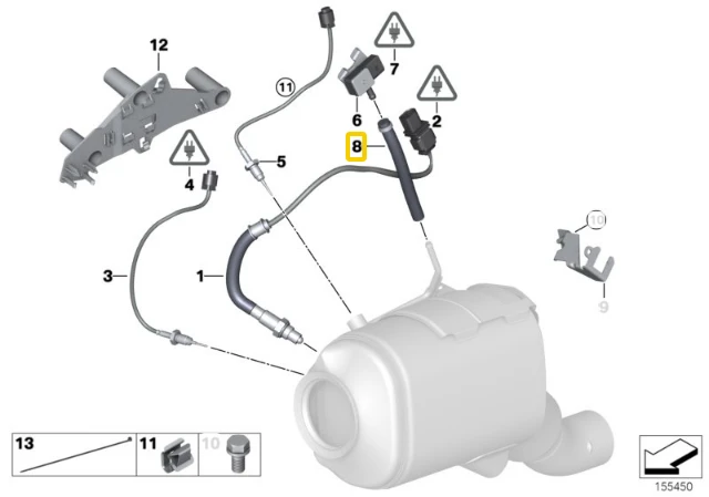 Bmw Katalizinio Konvertoriaus Iki Silenserių Hosė E87 E90 E91 Originalus 13627801744