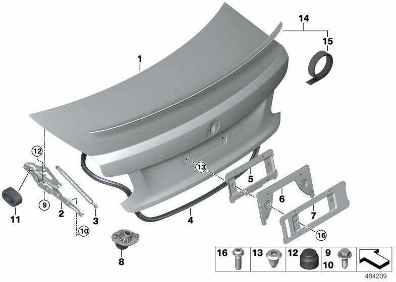 BMW Kleboji Lenktynes Skara F22 F87 Originalus 51628062032