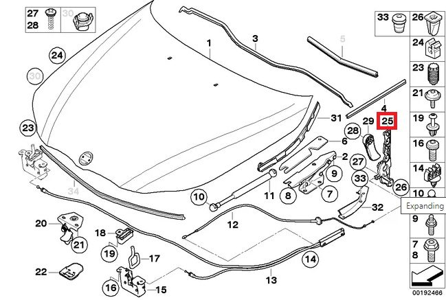 Bmw Kronšteinas OBD Gaubto Išleidimas E60 E61 51439143459