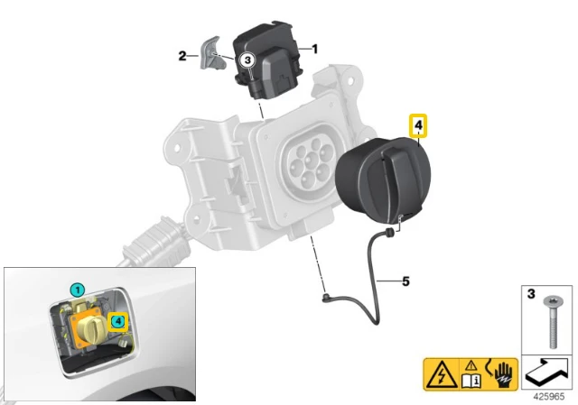 Bmw Kroviklio Lizdo Dangtelis I3 I01 I8 I12 Originalus 61139334721