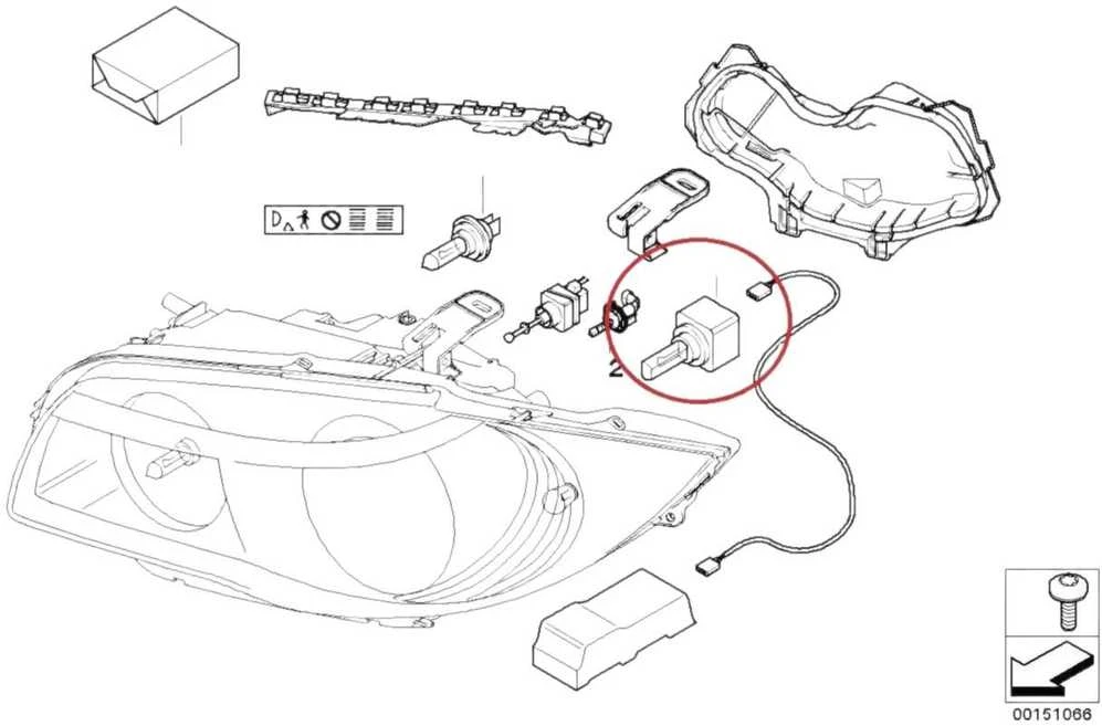BMW Ksenono Lemputė Su Uždegimo Elementu E81 E87 E90 F30 Originalus 63217217509