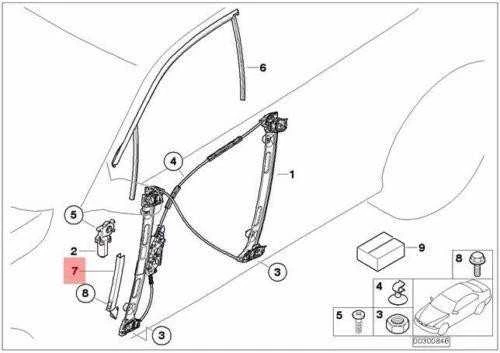 BMW Langas Gidas Dešinė 3 E46 41517029288