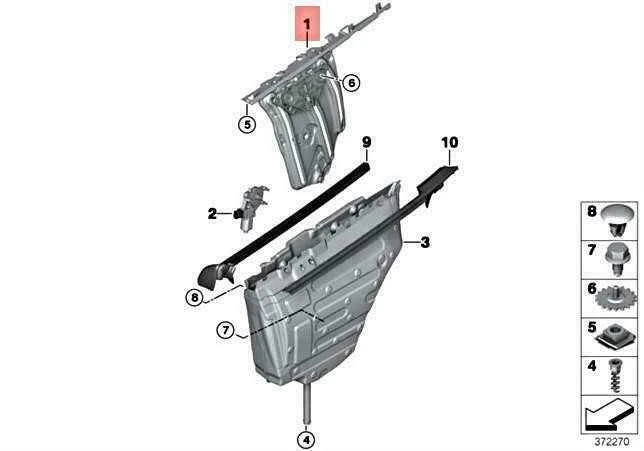 BMW M4 F33 F83 Langų pakėlėjas galinis dešinysis originalus 51357352750
