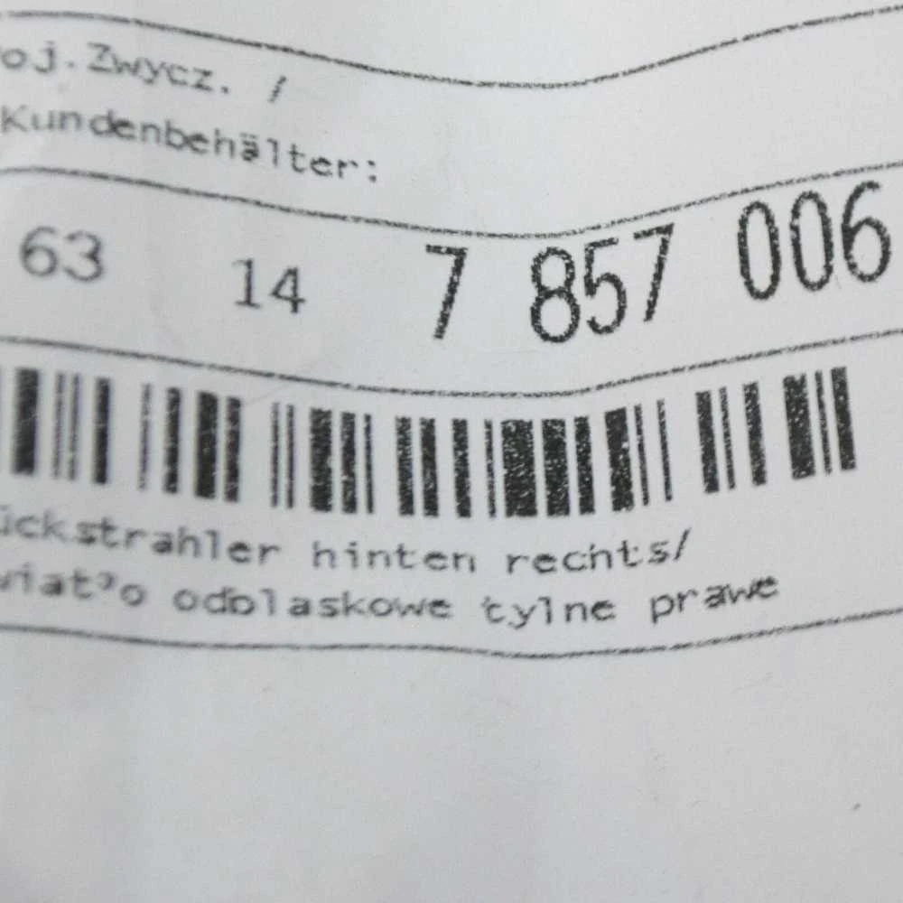 BMW M5 F90 Sedanas Galinis dešinysis atšvaitas Originalus 63147857006