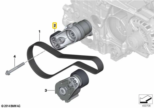BMW Mechaninis Juostos Tempimo Prietaisas F30 F10 F01 Originalus 11287604935