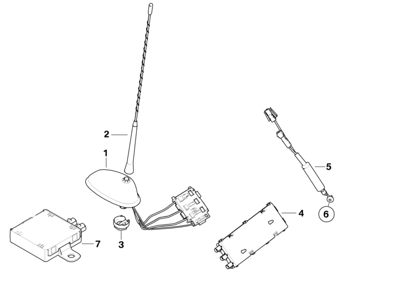 BMW MINI Antenos tvirtinimo veržlė Originali 65206925347