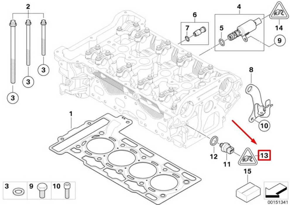 BMW MINI CABRIO R57 CILINDRŲ GALVUTĖS LIZDO KORPUSAS 2PIN 12527542850 ORIGINALUS