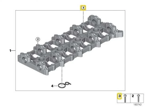BMW MINI E81 E87 F20 F40 modelių paskirstymo mechanizmo korpuso ASA varžtų rinkinys originalus 11317797515