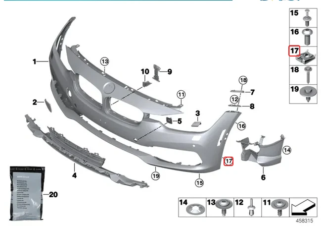 BMW C Formos Veržlė 1 F20 F21 2 F22 F87 M2 3 F30 F80 M3 Originalus 51717065773