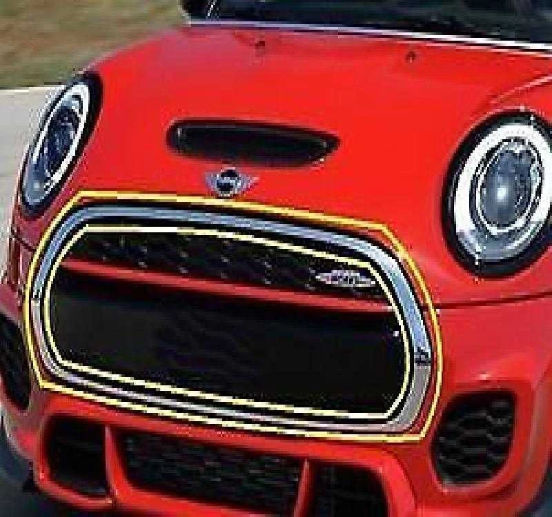 BMW MINI F55 F56 Priekinio bamperio ventiliacijos grotelės Chrome Trim Frame Original 51137300589