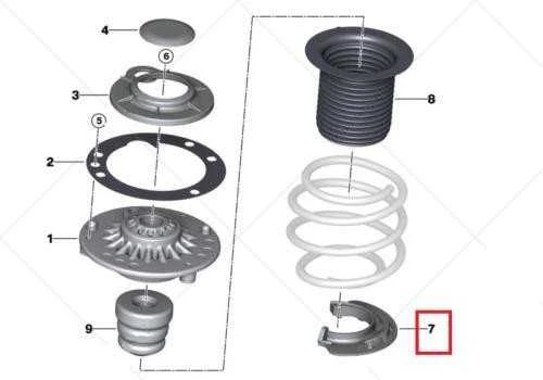 BMW MINI F55 F56 Žemutinė spyruoklės pagalvėlė originali 31336860789