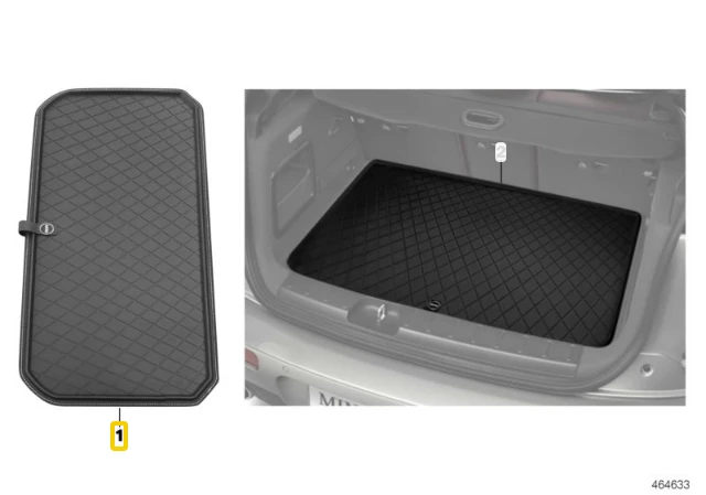 Bmw Mini F56 Bagažinės Kilimėlis Originalus 51472353820