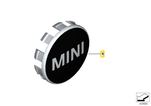 Bmw Mini F56 F55 Nabenabdeckung Originalus 36132354151
